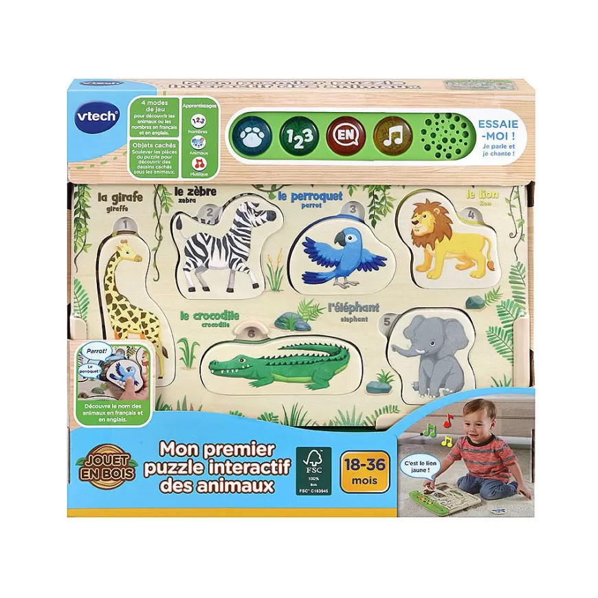 Mon Premier Puzzle Interactif Des Animaux-VTech New