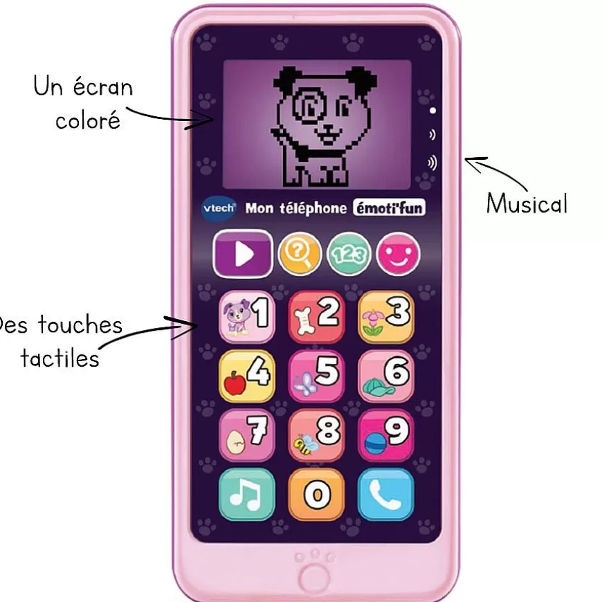 Mon Telephone Emoti'Fun Rose - Telephone D'Imitation-VTech Baby Outlet