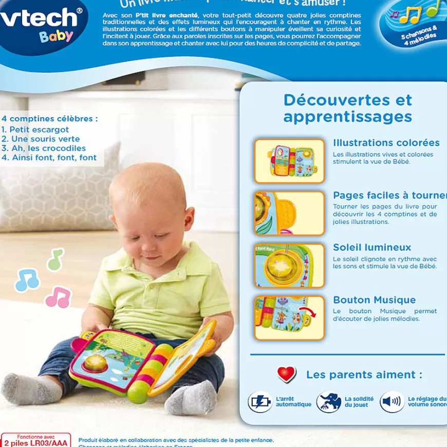 P'Tit Livre Enchante - Mes Premieres Comptines-VTech Baby Sale