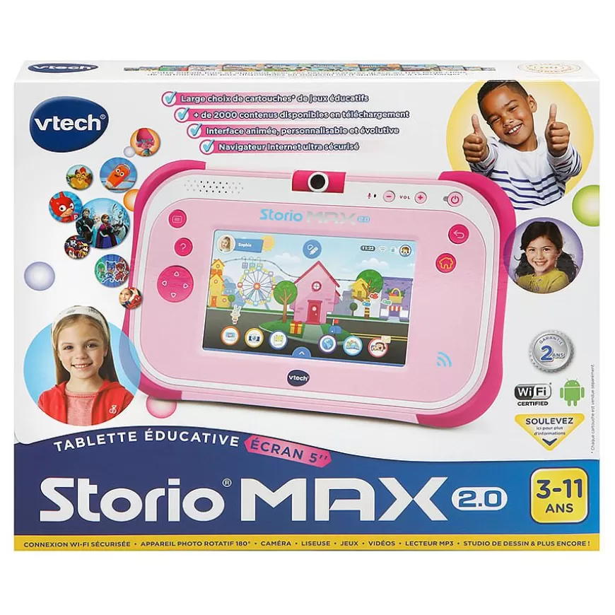 Tablette Max 2.0 5' Rose - Tablette Enfant Multimedia-Storio Best